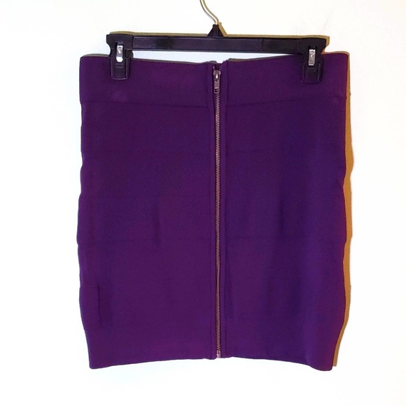 French Connection Purple Dani Crepe Bodycon Mini Skirt Size 8 - Picture 3 of 9